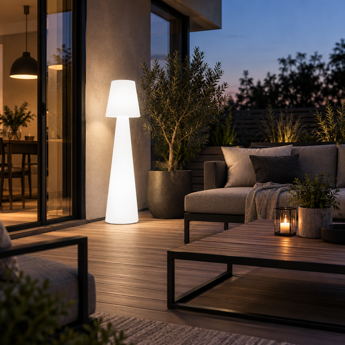 Lampa Podłogowa do Salonu i Ogrodu LED IP65 RGB Pilot 172 cm