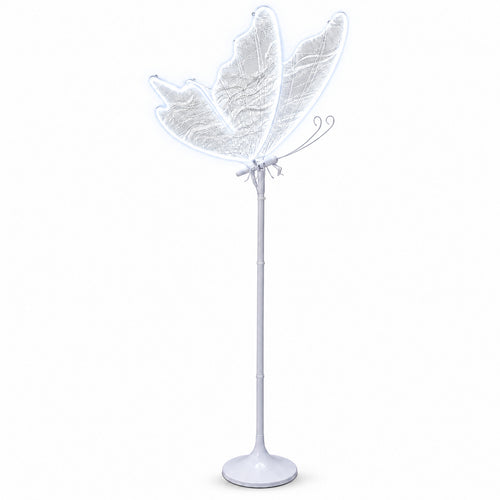 Lampa podłogowa LED Motyl ze świecącymi skrzydłami, zimna biel