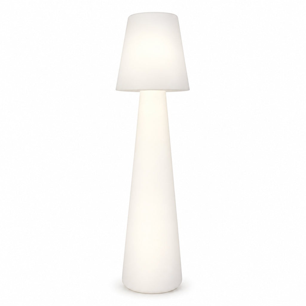 Lampa stojąca Grzybek LED 172 cm, IP65, na białym tle