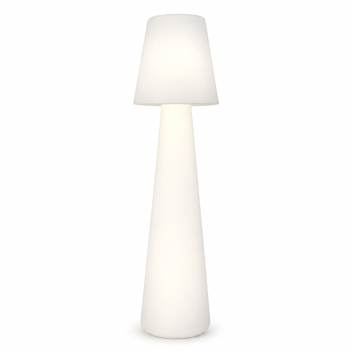 Lampa stojąca Grzybek LED 172 cm, IP65, na białym tle