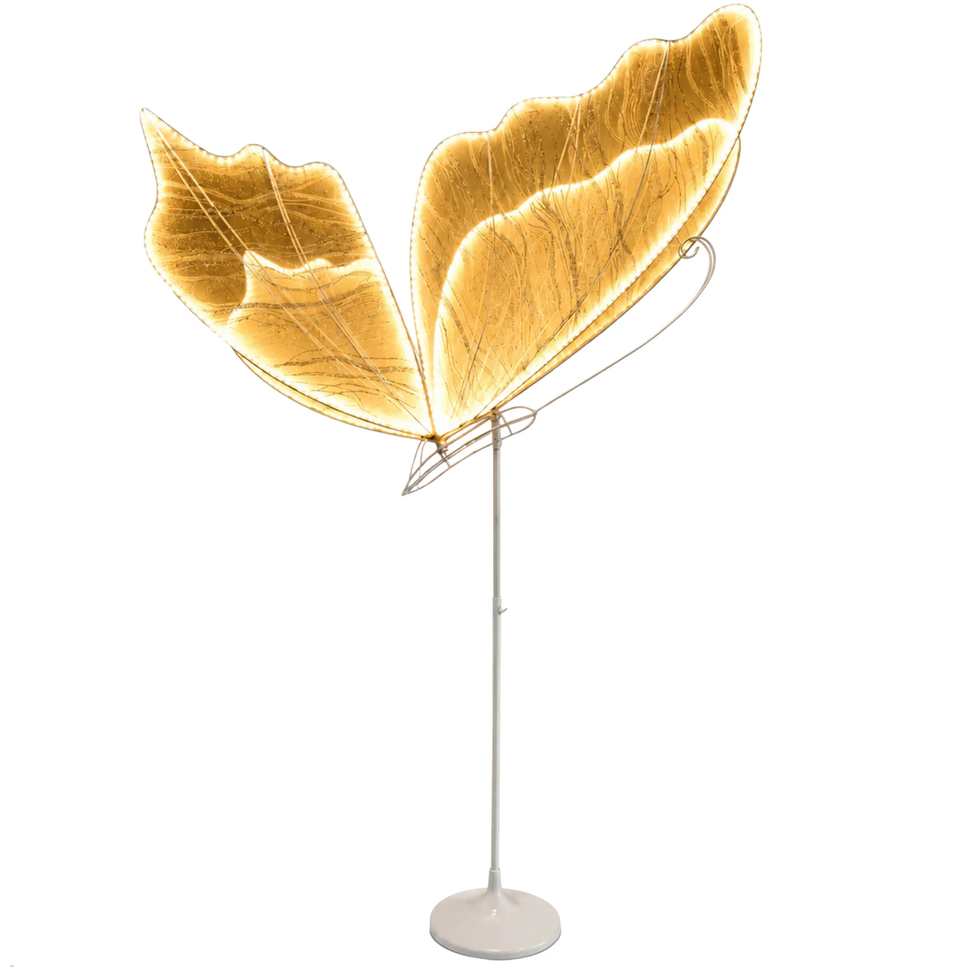 Lampa Podłogowa Dekoracyjna Motyl na Stojaku LED